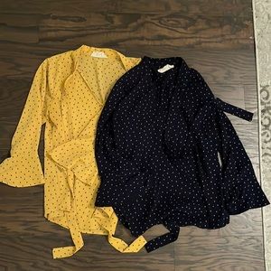 Polka dot blouse bundle